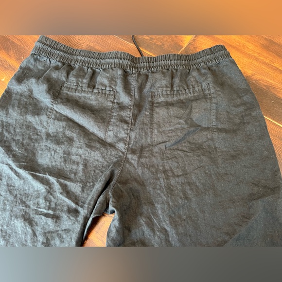 Athleta Retreat 100% Linen High Rise Wide Leg Pants Women’s Plus 2X Petite Black - Picture 5 of 13